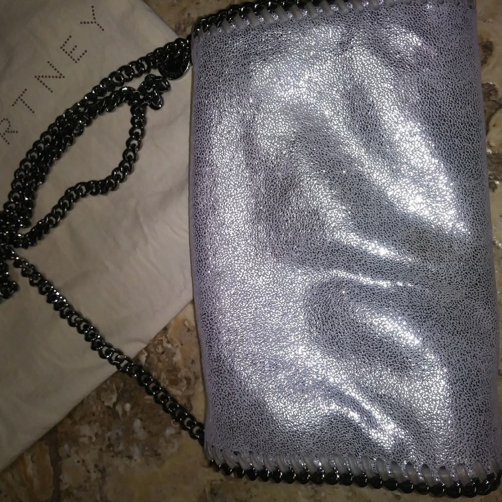 Stella McCartney silver crossbody or clutch handba